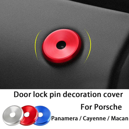 4pcs Car Door Lock Pin Decoration Ring Metal Trim Cover For Porsche Panamera Cayenne Macan Interior Accessories Refit Parts