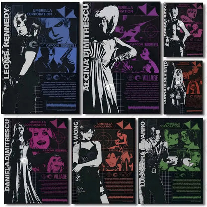 game survival Resident Evil Poster Painting Wall Art Mural for Living Room Home Decor and Gifts