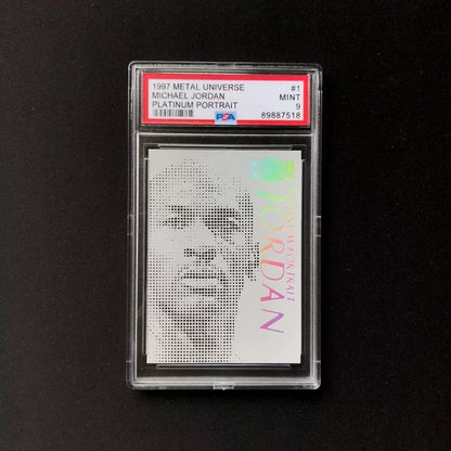 Fan Made DIY 1997 Metal Universe Jordan Kobe Platinum Portrait Replica Design Collectible Basketball Cards Sports Card Hobby