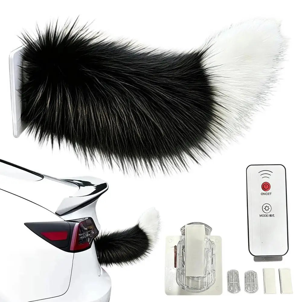 Moving Tail Cute Remote Control Rechargeable Decor Car Exterior Ornaments for RV Travel Rear Trucks Motorcycle Home Vehicles