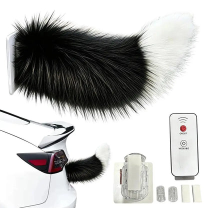 Moving Tail Cute Remote Control Rechargeable Decor Car Exterior Ornaments for RV Travel Rear Trucks Motorcycle Home Vehicles