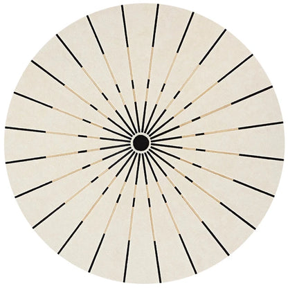 Home Thicken Non-slip Mat Modern Minimalist Carpets for Living Room Fluffy Soft Bedroom Decor Stripe Carpet Large Area Round Rug