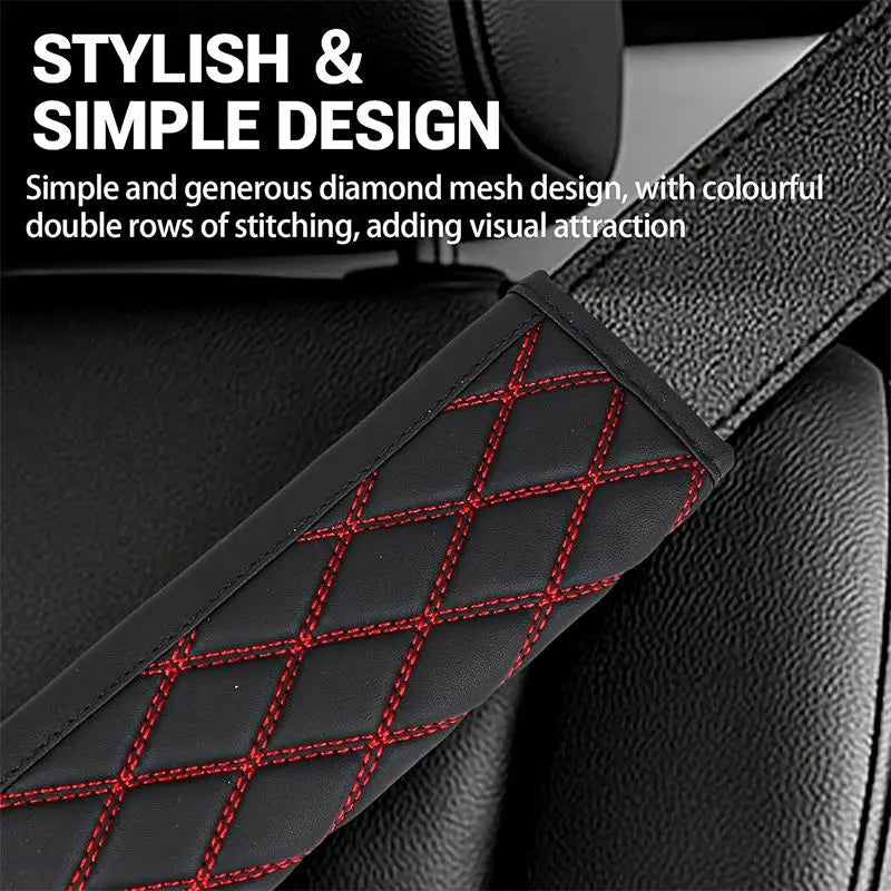 1/2Pcs Car PU Seat Belt Safety Belt Shoulder Cover Soft Breathable Protection Seat Belt Padding Pad Auto Interior Accessories