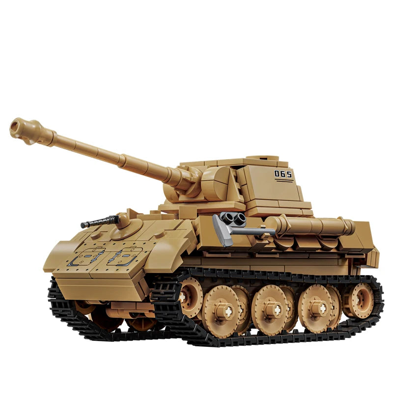 World War Army Military Soldiers SWAT Leopard 2A7 Main Battle Tank Assemble Building Blocks City Construction Bricks Toys Gift