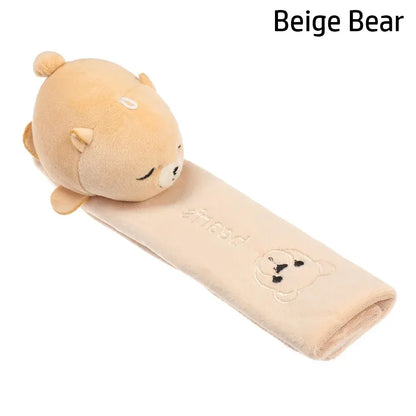 1Pcs Cute Cartoon Animal Plush Car Seat Belt Cover - Soft Comfortable Shoulder Protector Pad for Auto Interior