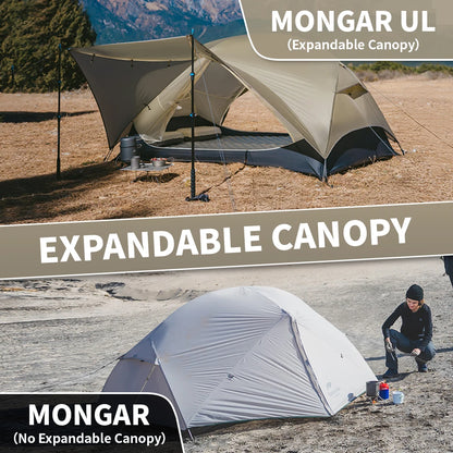 Naturehike Mongar UL PRO 1-3 People Tent 20D Ultralight Travel Waterproof Hiking Survival Outdoor Camping Portable Sun Shelter