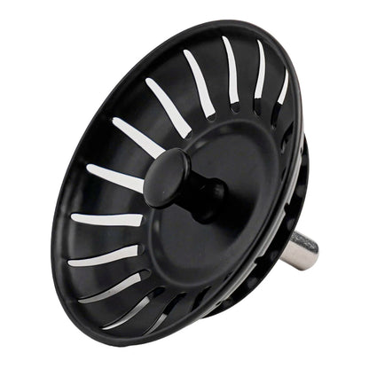 Kitchen Sink Strainer Stopper Stainless Steel Black Kitchen Basin Sink Strain Drainer Replacement Drain Waste Filter Floor Drain
