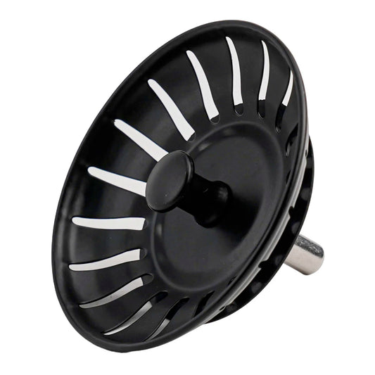 Kitchen Sink Strainer Stopper Stainless Steel Black Kitchen Basin Sink Strain Drainer Replacement Drain Waste Filter Floor Drain