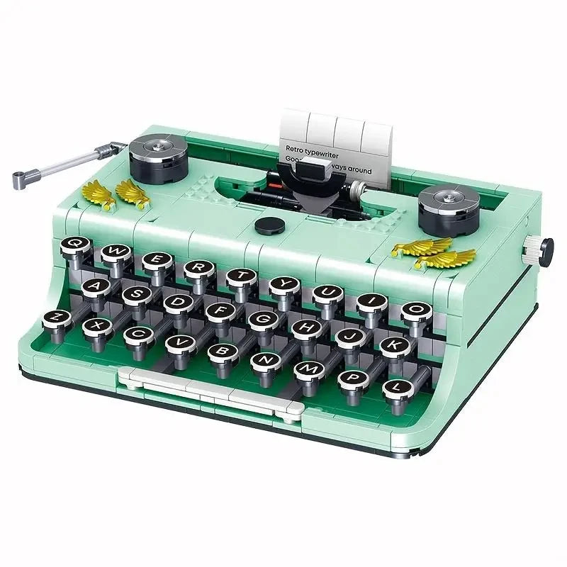 820PCS Typewriter Building Blocks Classic Creative Ideas Machine Retro Micro Building Blocks Toy For Adults Youths Holiday Gifts