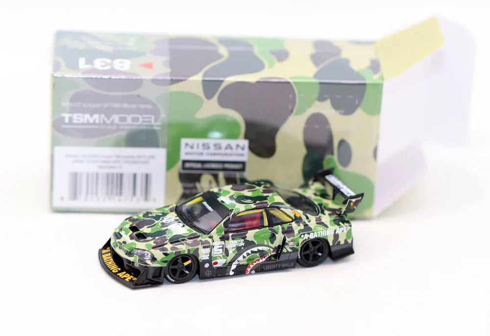 MiniGT 831 1/64 Scale ‌LB-ER34 LBWK A Bathing Ape Crossover Diecast Alloy Toy Car Models for collection Gift