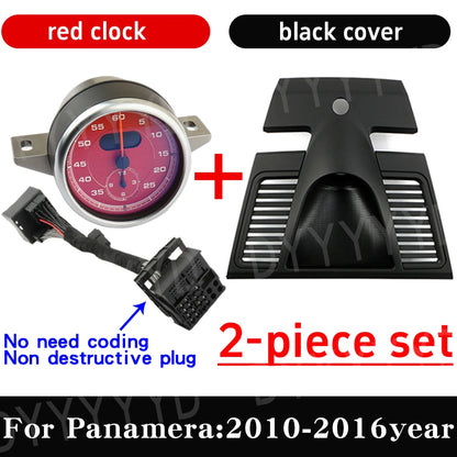 Car Stopwatch Chrono For Porsche Panamera 970 2010-2016 Stop Watch Clock Interior Dashboard Cover Compass Electronic Meter Clock