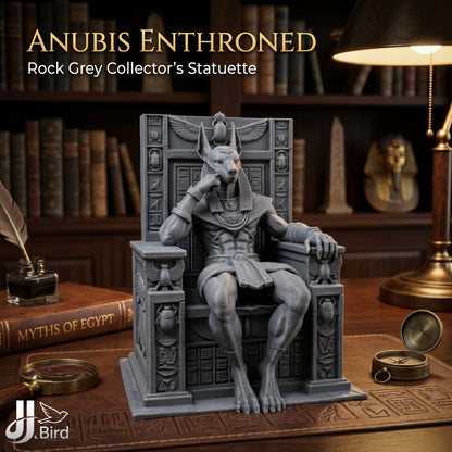 Anubis on Throne Ornament, Mythology Style, Collectible Figurine, Home Desk Decoration, Creative Sculpture