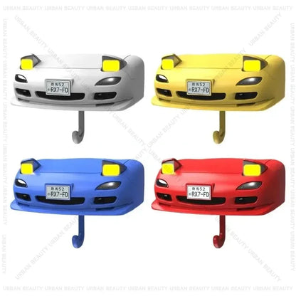 Auto Keychain Flashlight MX-5 RX-7 Car Key Holder Gift Wall Mounted Headlight Decor Creative Auto Decoration Key Rack
