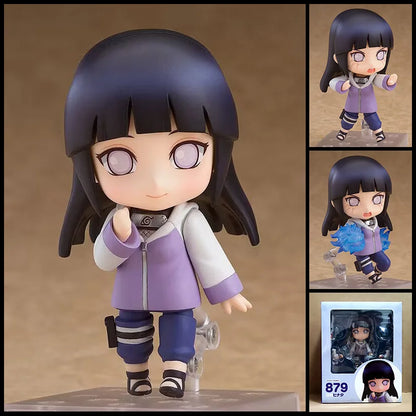 Naruto Shippuden Chibi Figure #879 - Hinata Hyuga Action Figure, Swappable Faces Movable Joints Collectible