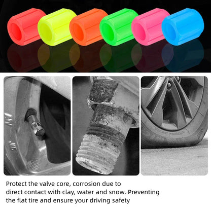 Luminous Tires Valve Caps Car Styling Universal Fluorescent Tire Valves Cap Car Motorcycle Bike Wheel Plug Tyre Hub Cover Decor