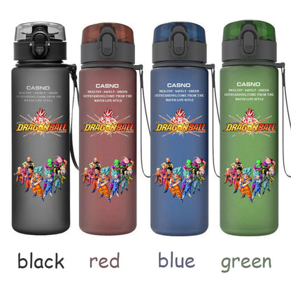 560ML Dragon Ball Water Cup Children Portable Plastic Goku Vegeta Bulma Cartoon Outdoor Large Capacity Sport Water Bottle Gift