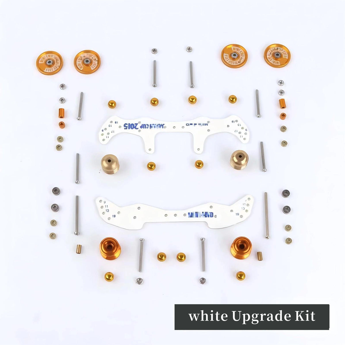 MA/AR Chassis FRP Upgrade Kit with Aluminum Rollers & Dampers for Tamiya Mini 4WD Super AV Avatar Car
