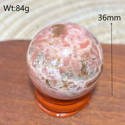 High Quality Natural Crystals Argentina Rhodochrosite Druzy Sphere Healing Gemstones Home Decorations Room Decor Jewelry Gift