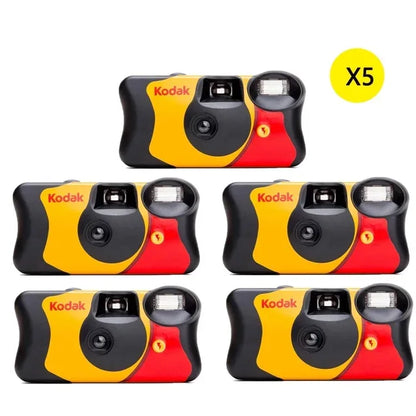 New 1-5 Pcs Original Kodak FunSaver Single Use Camera With Flash Disposable Point-and-Point Film Cameras 27 Exposures 39 Sheets