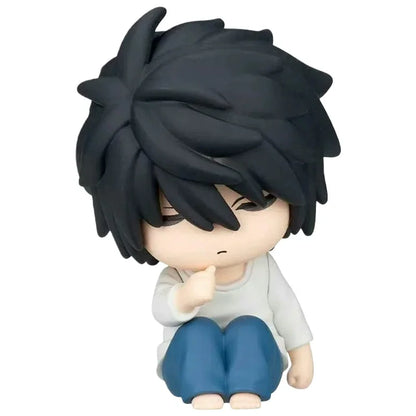 Death Note Sleeping Mini Figures 4pcs/Set L Misa Amane Light Yagami Ryuk Cute Anime Figurine Ornament Car Decor Capsule Toy Gift
