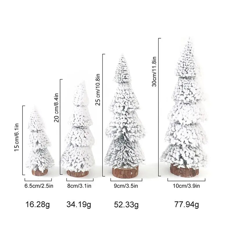 15/20/25/30CM Snow White Merry Christmas Decoration Christmas Tree Pine Ornament for Home Decor Party New Year Gift 2026 Navidad