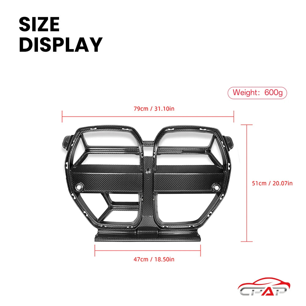 Front Bumper Grilles For BMW G80 G81 M3 G82 G83 M4 2021-IN CSL Style Real Dry Carbon Fiber Hood Car Grille ACC Vent Accessories