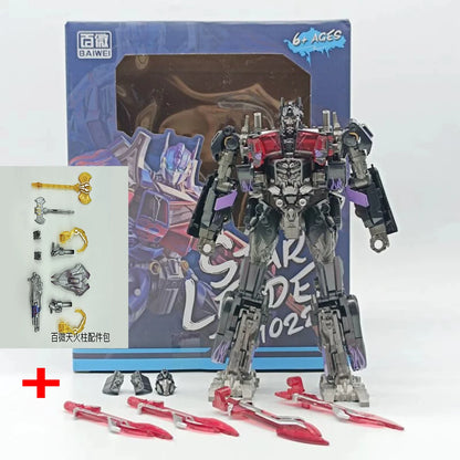 Choice BAIWEI TW1022 Charge Flying Wing Column Alloy Sky Fire Transformation Car Robot Model Boy Toy Height 18CM