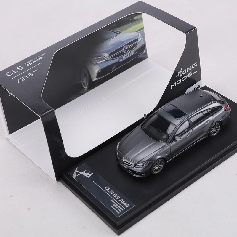 King Model 1:64 CLS63 AMG Gray/Blue/Green Alloy Model Car Limited Edition 999
