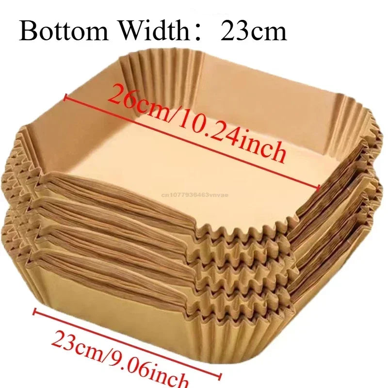 Extra Large Thickened Air Fryer Accessories Airfryer Baking Paper Disposable Paper Liner Non-Stick Parchment Oven Paper Kitchen