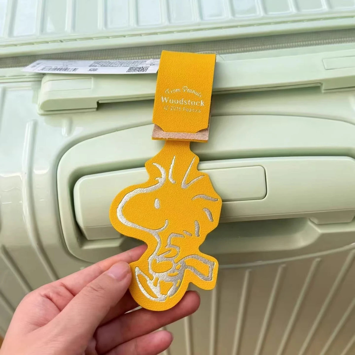 Japanese Snoopy peripheral cartoon suitcase luggage tag cute checked anti-lost tag bag doll boarding pass anime gift unisex