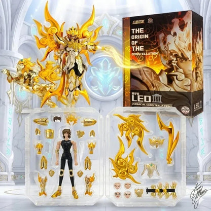 Saint Seiya Toypoint 9-Hour Shipping Leo Aiolia Action Figure with Metal Cloth Myth Cloth Soul of God SOG EX Including Totem Kni