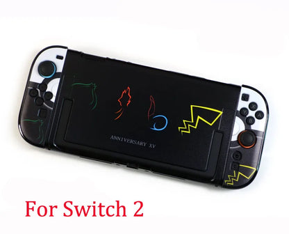 Crystal Clear Hard Case for Nintendo Switch 2, Full Body PC Shell Protector, Front & Back Cover for NS2 Joy-Con Controller