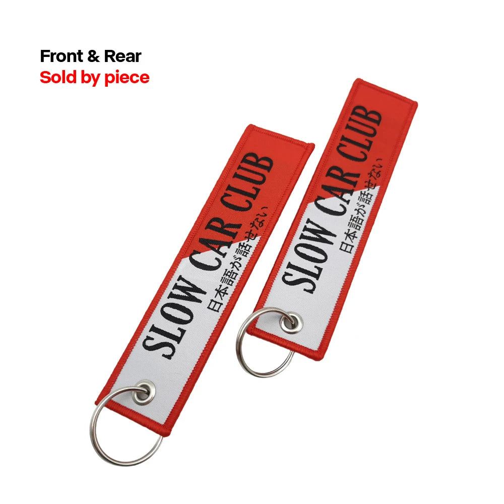 Car Motorcycle Keychain Japan JDM Style Embroidery Keyrings For Women Men Key Ring Key Strap Tow Holder Gift Pendant Accessories