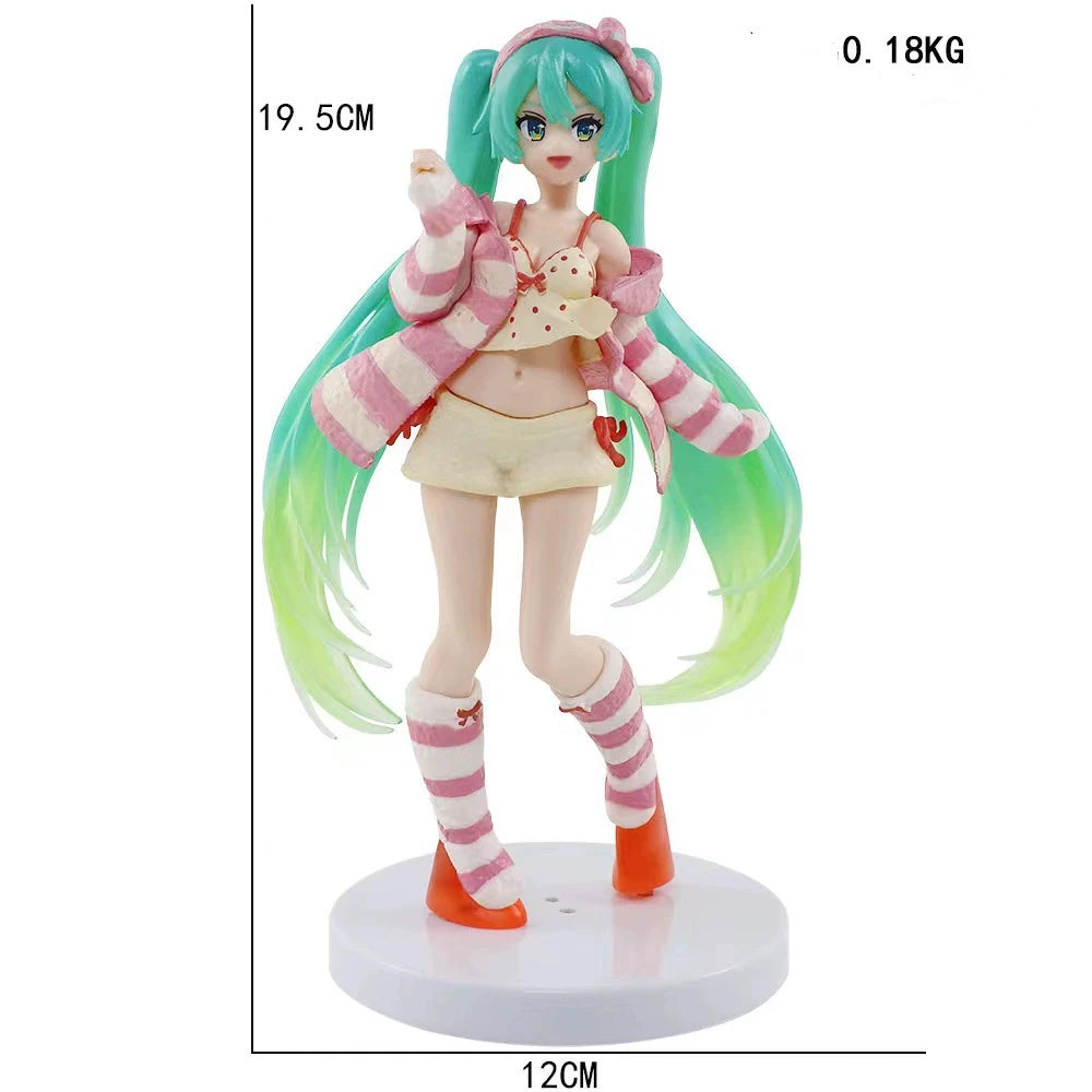Anime Figure Wedding Dress Action Figures Kawaii Swimsuit Vocaloid PVC Collectible Model Toys Girl Gift