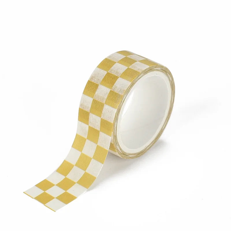 Black and White Grid Tape Creative Grid Lines Color Basic DIY Bookkeeping Decorative Material Stickers Washi Tape Kawaii 3M