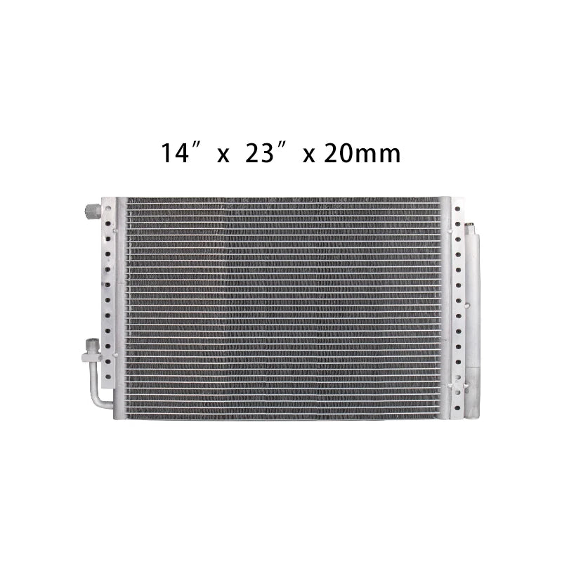 Universal Radiator Aluminum Condenser Parallel Flow Take Drier 14''x18''x20mm / 14''x23''x20mm for Heavy duty Truck Excavator AC