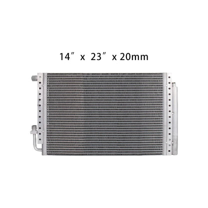 Universal Radiator Aluminum Condenser Parallel Flow Take Drier 14''x18''x20mm / 14''x23''x20mm for Heavy duty Truck Excavator AC
