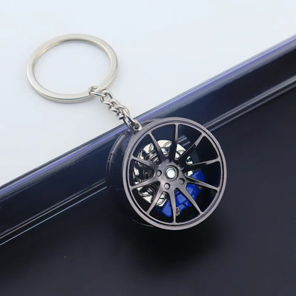 F1 Wheel Hub Keychain Pendant Car Keys Holder Keyring 3D Alloy Model Tyre Car Key Chain Charm Racing Lovers Collectibles
