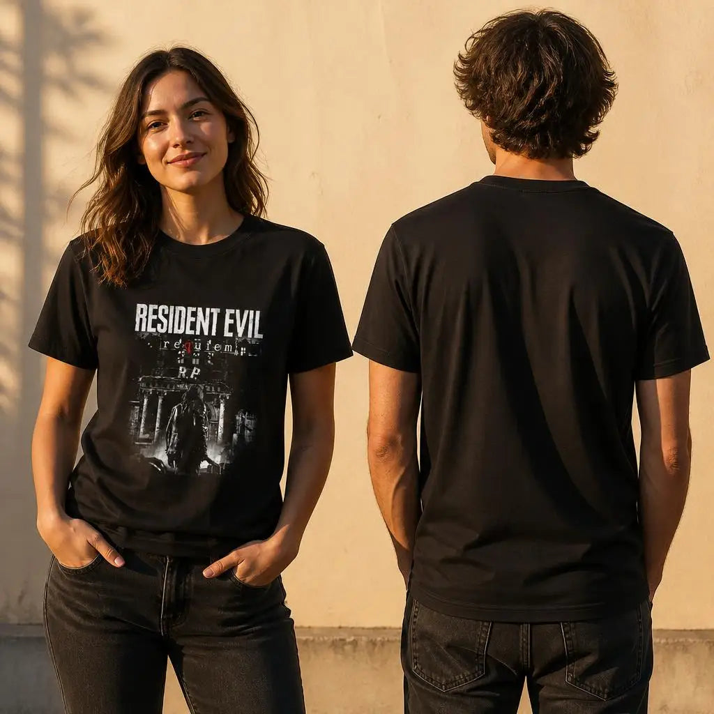 RE Requiem Residents Evils Men Retro T Shirt 100% Cotton Clothing Fun Short Sleeve Tee Gift T-Shirts