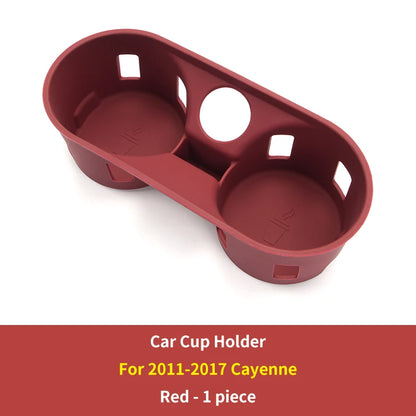 For Porsche Cayenne Macan Center Console Bottle Holder Insert Anti Slip Drink Organizer Auto Accessories Silicone Car Cup Holder