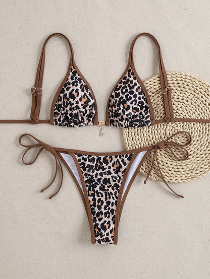 "2026 New Triangle Bikini Set - Floral Print Push Up Swimsuit & Brazilian Bottoms"