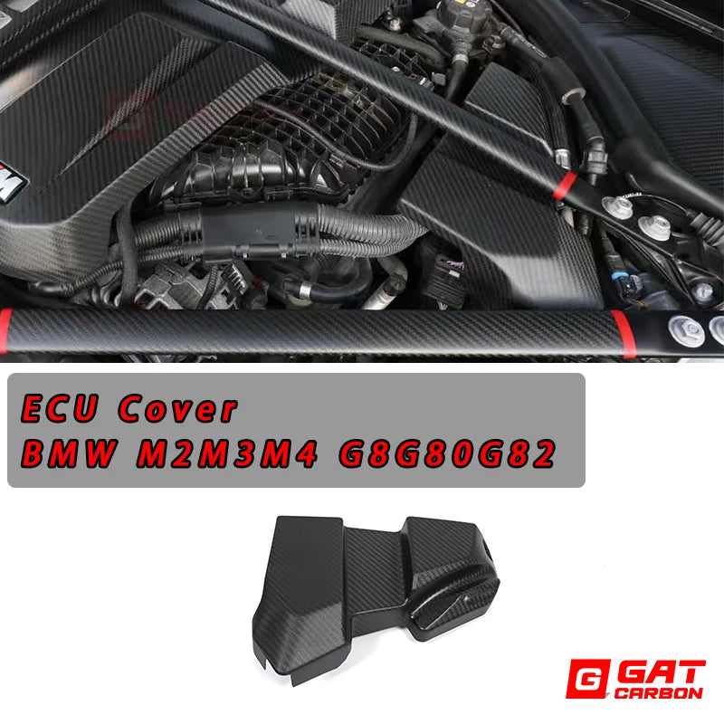 ECU Cover Dry Carbon Fiber Engine Compartment Modified Relay Battery Cover Protective Plate For BMW M3 M4 G80 G82