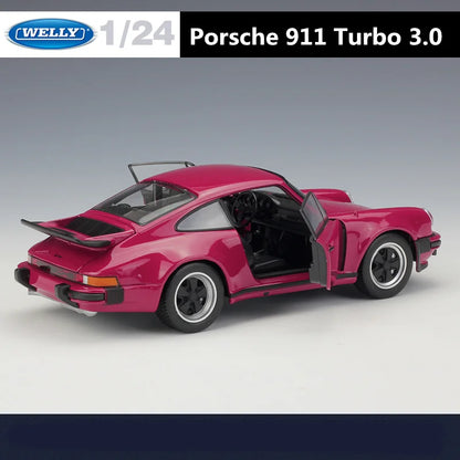 WELLY 1:24 1971 Porsche 911 Turbo 3.0 Alloy Sports Car Model Diecasts Metal Classic Vehicles Car Model Simulation Kids Toys Gift