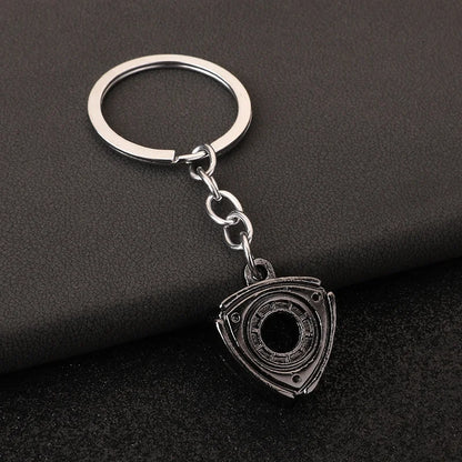 Stainless Steel Car Keychains Brake Disc Turbocharger Gear Design Keyrings Creative Mechanical Car Parts Keychain Gift for Men