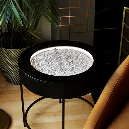 Automatic Sand Art Coffee Table, Magnetic Ball Quicksand Dynamic Art, Kinetic Meditation Sand Sculpture Round Table