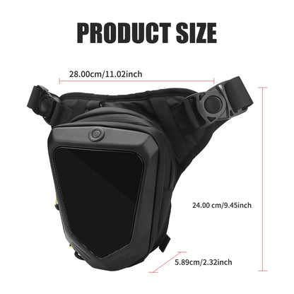 Smart LED Screen Riding Leg Bag Motorcycle Locomotive Multifunctional Waterproof Gaiters Crossbody Storage Travel Hiking Bag