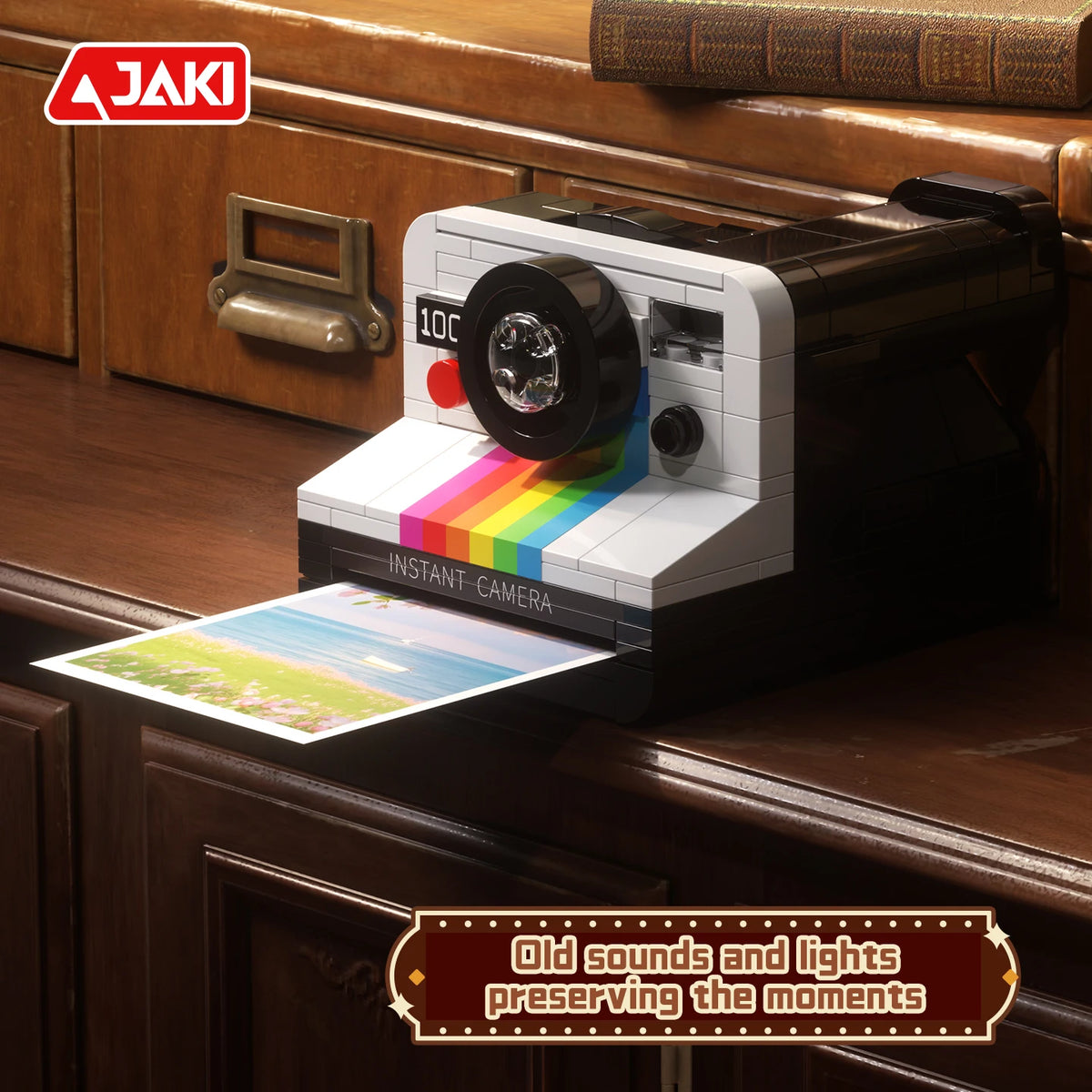 JAKI Retro Movie Camera Home Decor Creative Tall Brick Building Blocks Set MOC Model Assembly Toy Kids and Adult Birthday Gifts