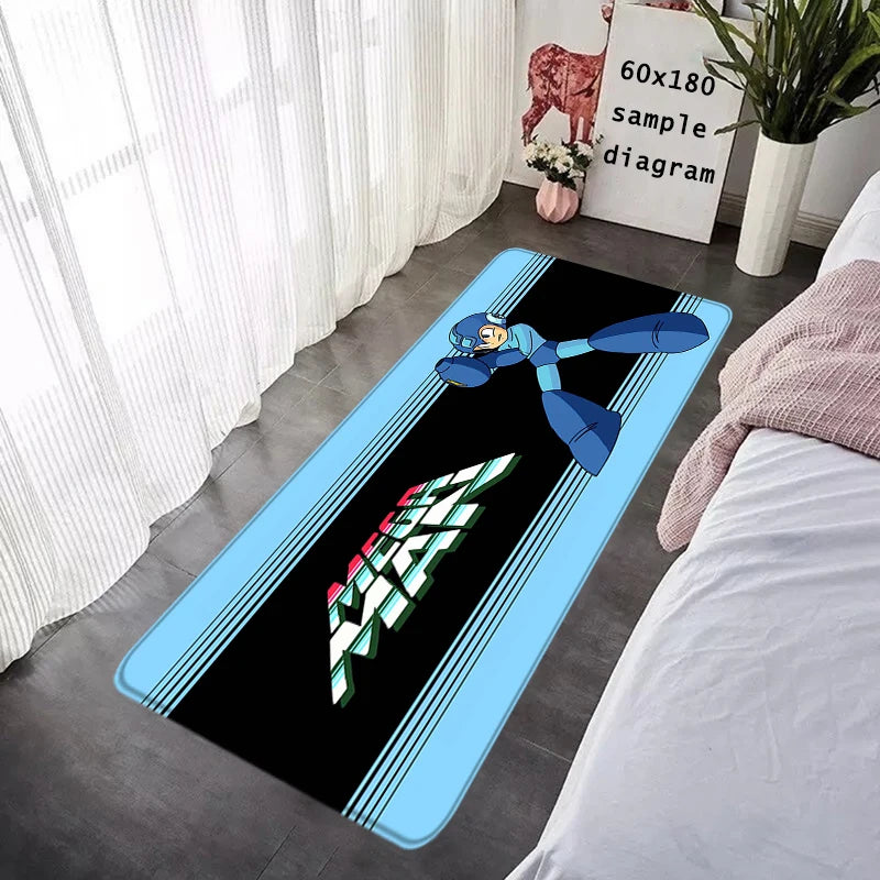 Interior Floor Mat Doormat Mega Man X8 Rockman Non-slip Foot Rug for Entryway Kitchen Carpet Bedroom Bedside Mats Home Decor