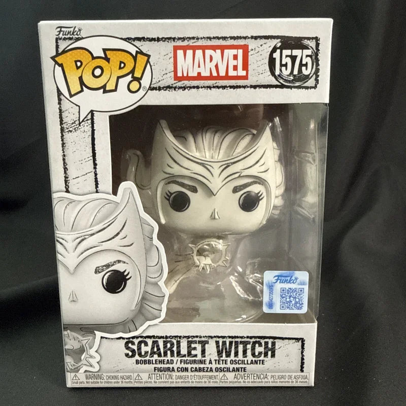 Funko POP Marvel Hand-Drawn Sketch Version Scarlet Witch Iron Man Spider-Man Wolverine Figure Collectible Ornament Toy Gift