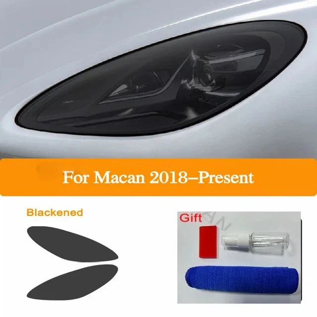 For Porsche Macan 2018 2019 2020 Car Headlight Taillight Protection Tint Film Smoke Black Transparent TPU Protective Sticker